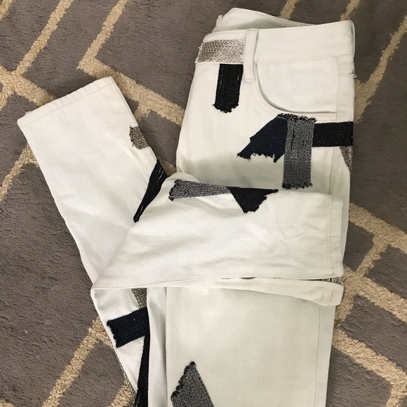 NEW 3.1 Phillip Lim Metal Chain Embroidery Jeans - Picture 4 of 7